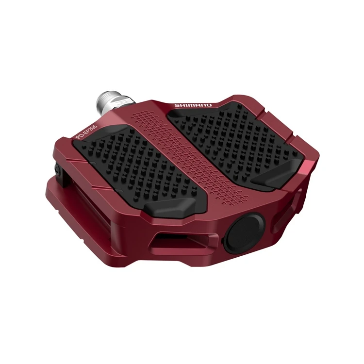 Pedale platforma Shimano PD-EF205, fara catadioptru, Rosu Rosu/Negru - 141090