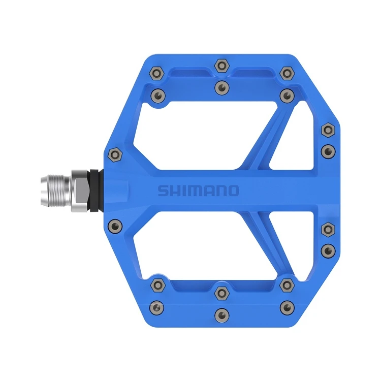 2. Pedale platforma Shimano PD-GR400, fara catadioptru, Albastru Albastru