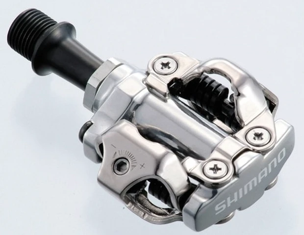 2. Pedale automate Shimano PD-M540, SPD, placute SM-SH51, fara catadioptru, Argintiu Argintiu