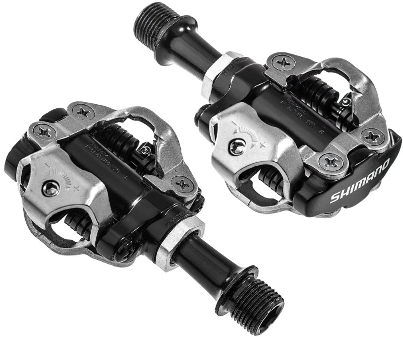 2. Pedale automate Shimano PD-M540, SPD, placute SM-SH51, fara catadioptru, Negru Negru