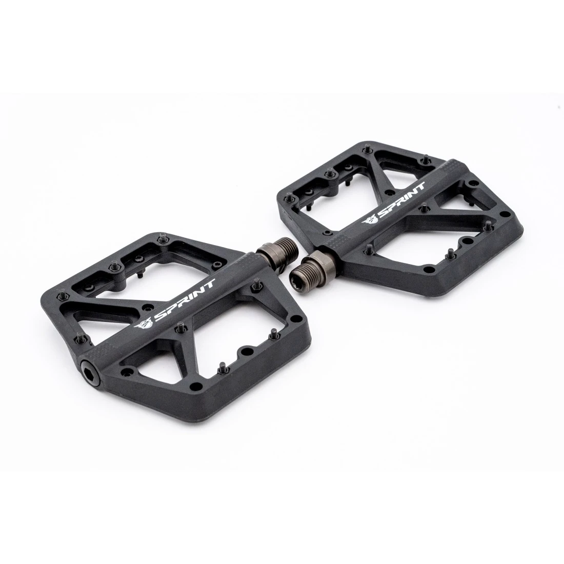 2. Pedale Sprint Policarbonat negre Negru