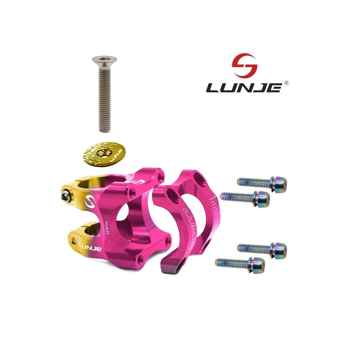 2. Pipa EWPM-003 31.8mm roz galben Magenta/Galben