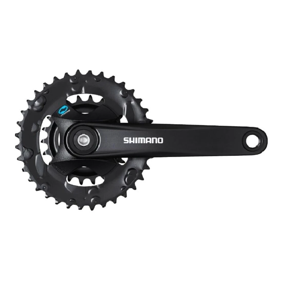 1. Angrenaj pedalier Shimano FC-M315-2, 2x7 8 viteze, brate 170mm, 36-22T, fara protectie lant, negru, neambalat