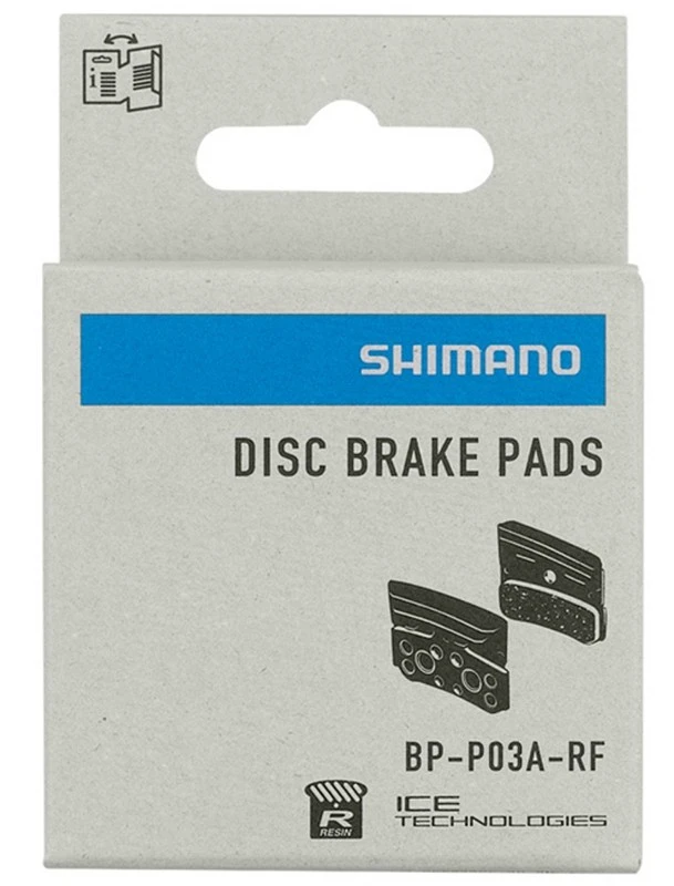 2. Placute frana cu radiator Shimano P03A-RF, Resin (Organice), 1 pereche