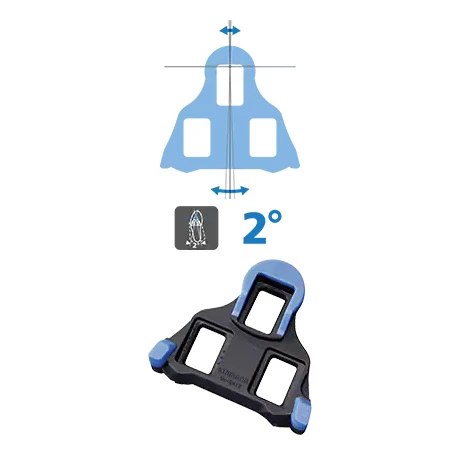2. Placute pedale SPD-SL Shimano SM-SH12, Albastru Albastru/Negru
