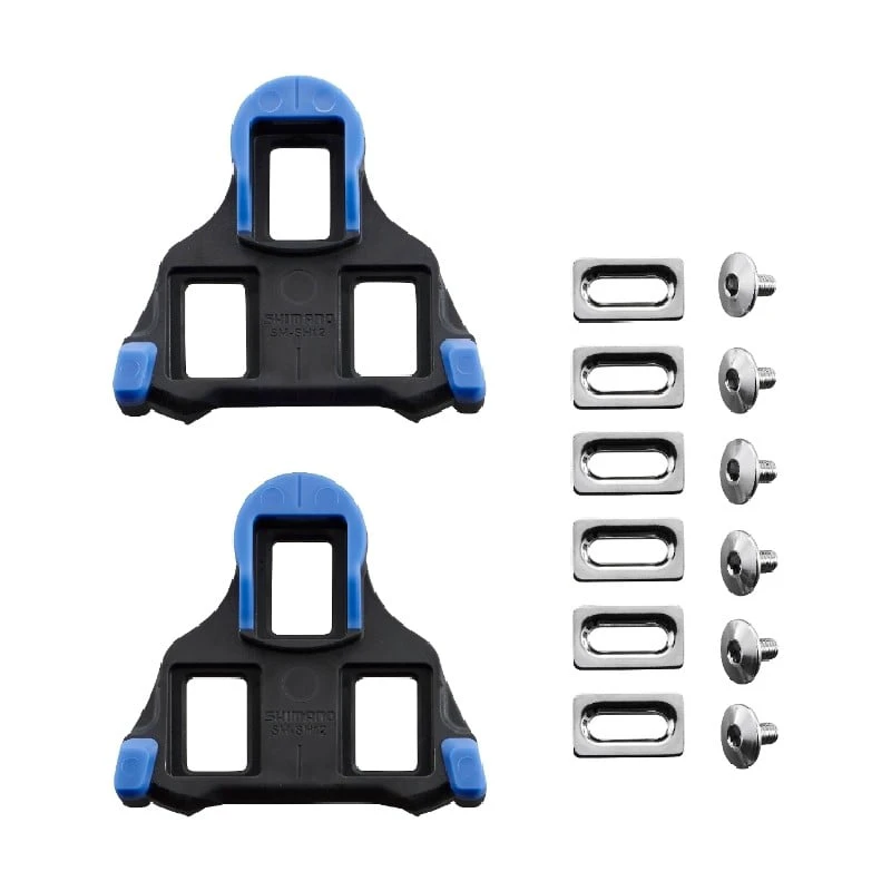 Placute pedale SPD-SL Shimano SM-SH12, front pivot, Negru Albastru Negru/Albastru - 109123