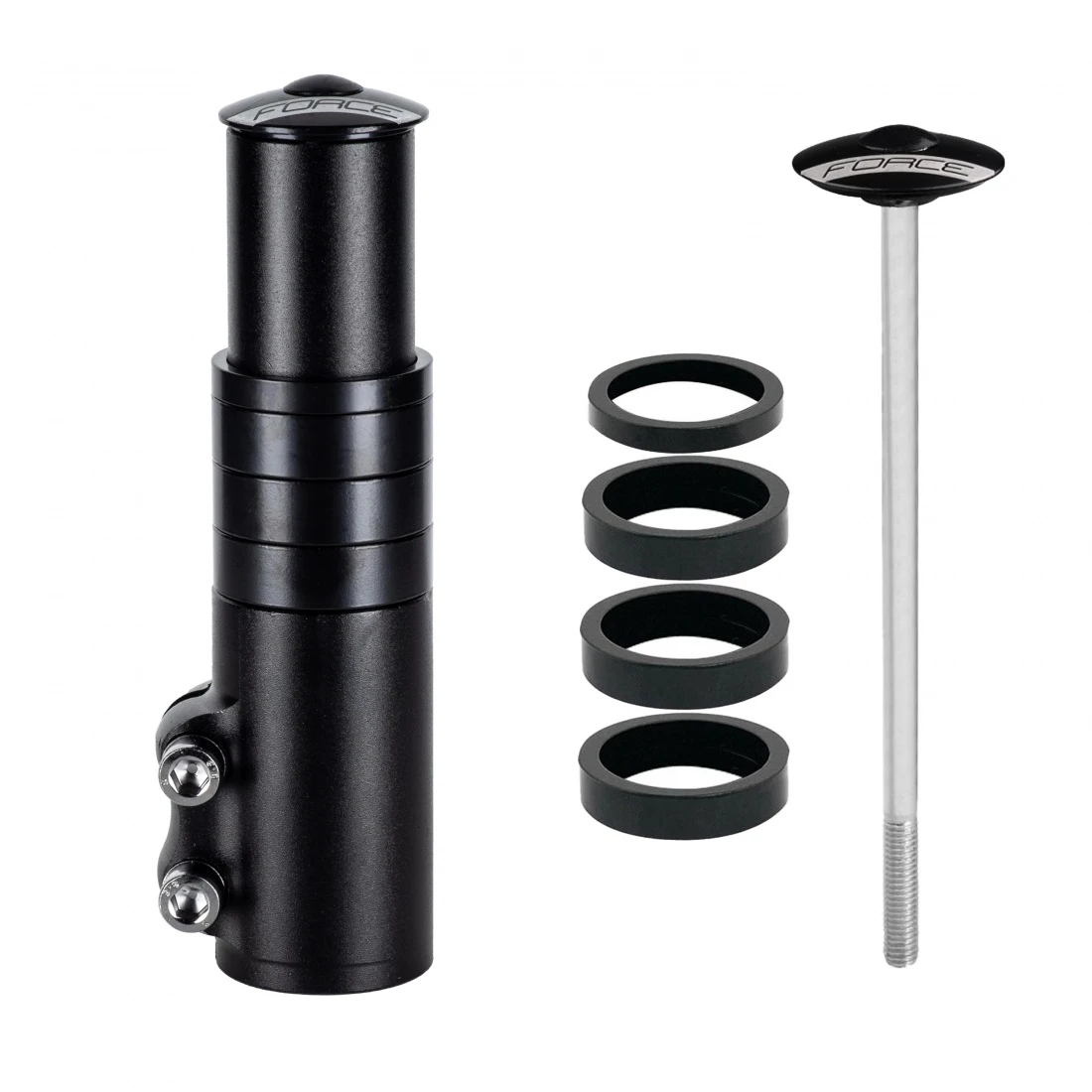2. Prelungitor gat furca Force Adapter 1 1 8, 132mm, aluminiu, negru mat