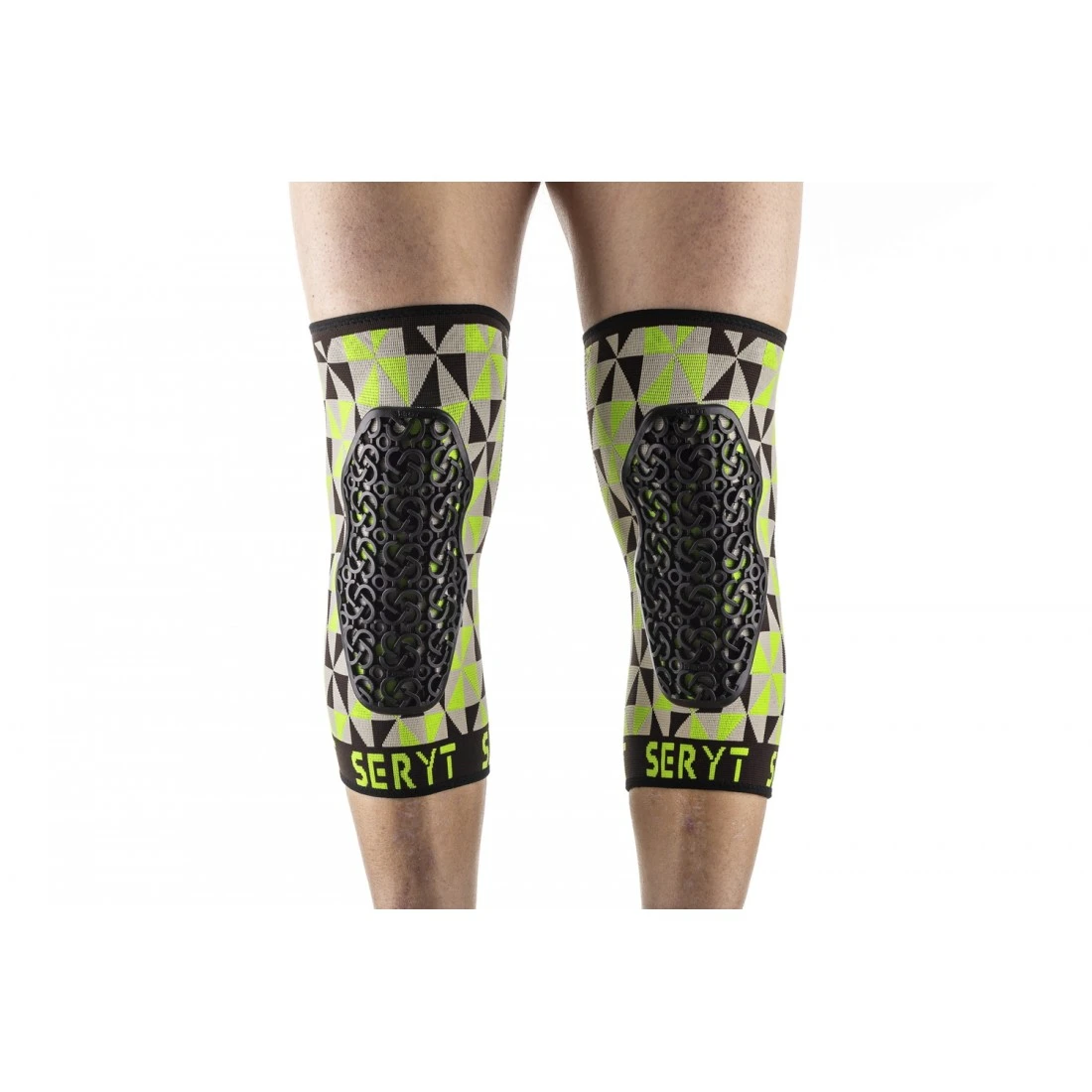 Protectii genunchi Seryt Arlecchino Grey Green S S, Negru/Gri/Verde - 111989