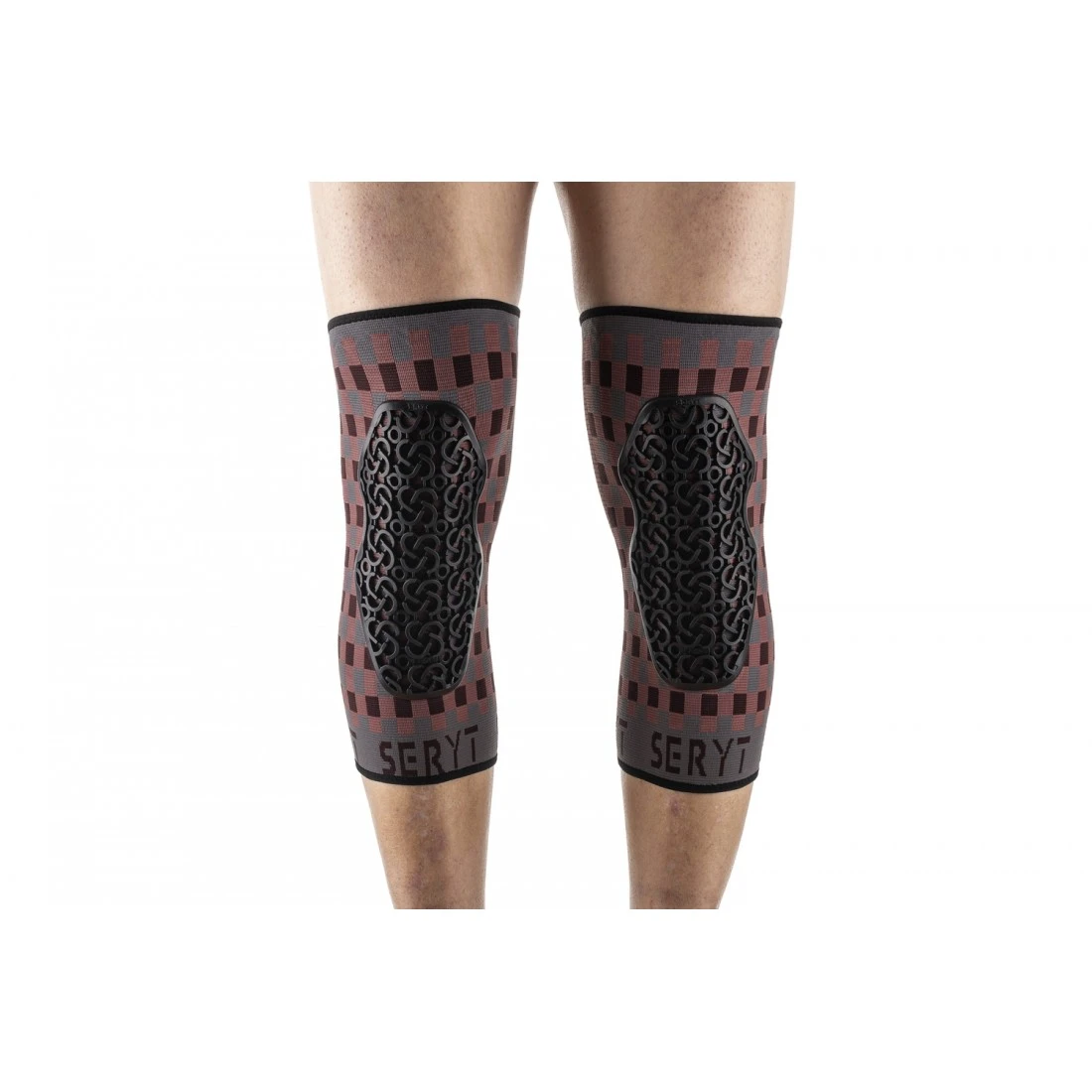 Protectii genunchi Seryt Checker Grey S S, Negru/Gri - 112010