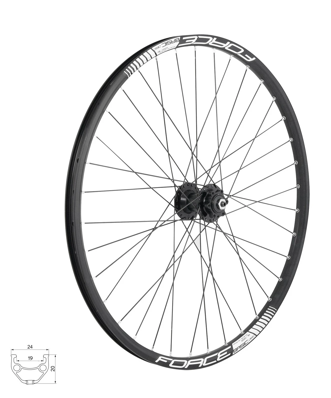 1. Roata fata 28 Force Basic Disc 622x19