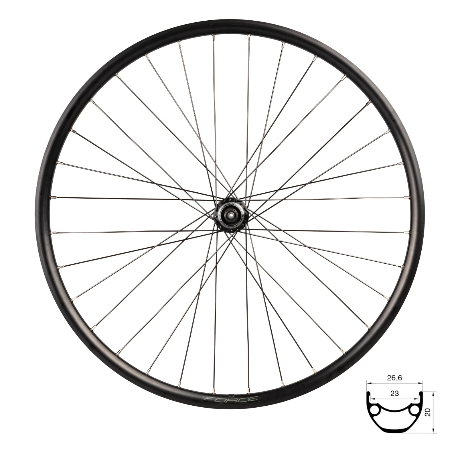1. Roata fata Force XC Disc 584x23 TX505-CL 32H