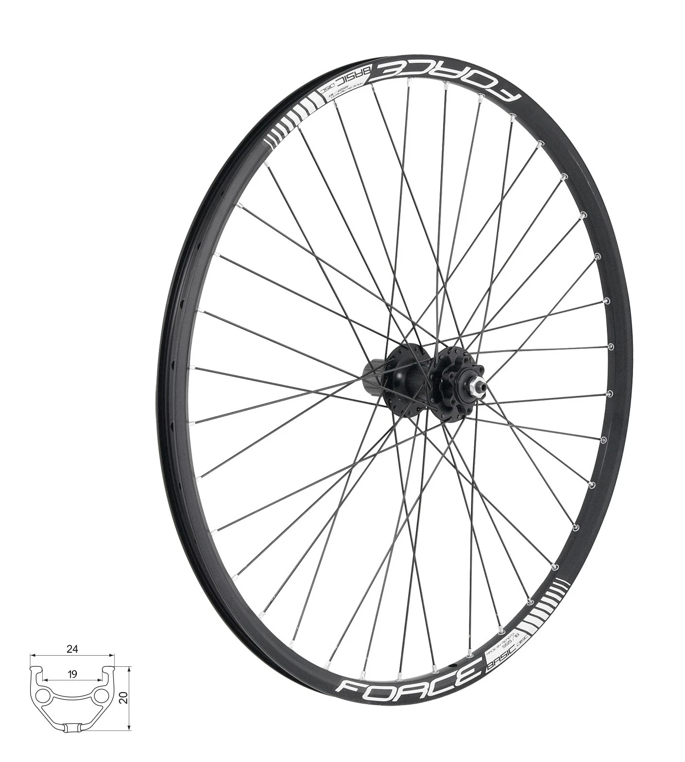 1. Roata spate 26 Force Basic Disc 559x19