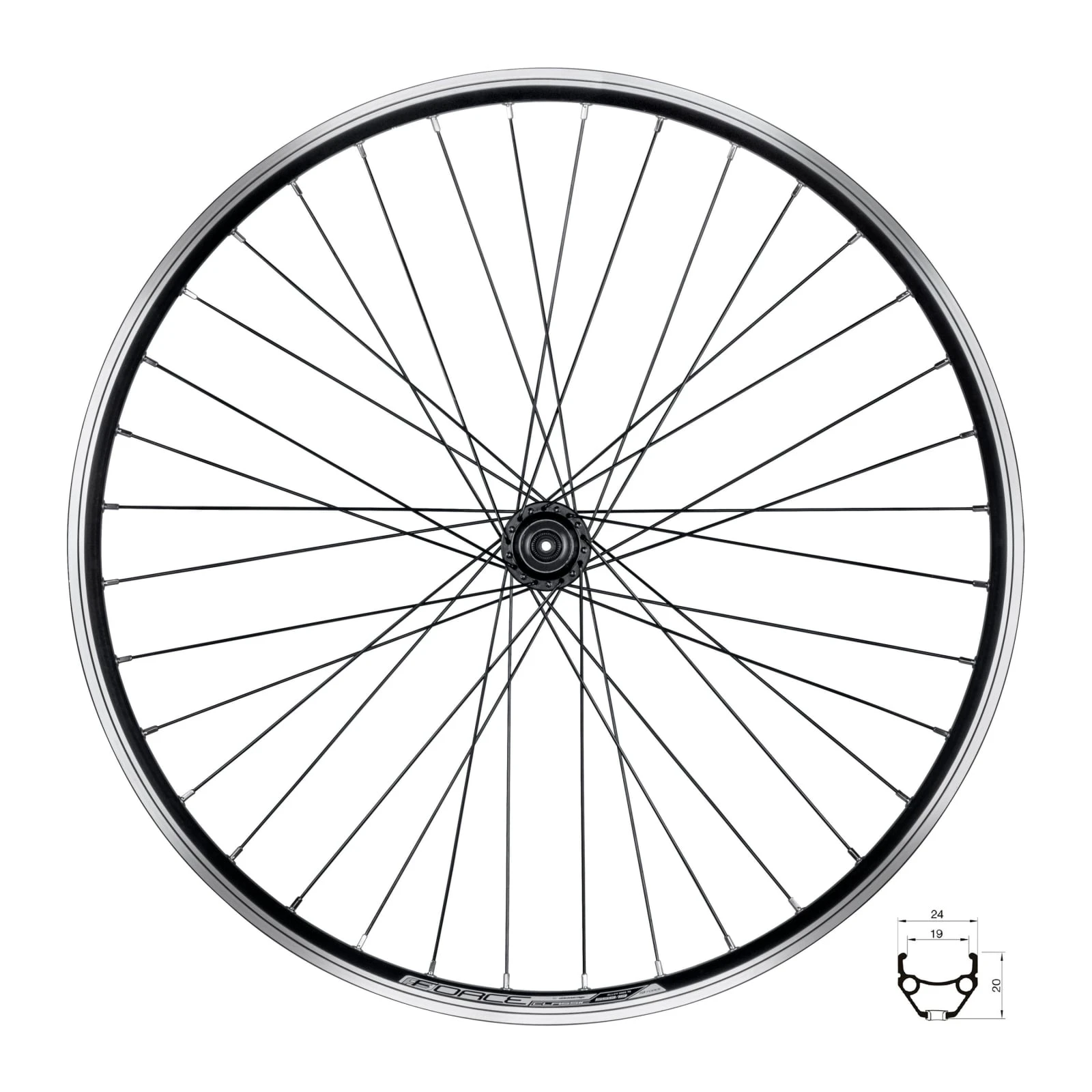 1. Roata spate Force Classic 26, V-Brake, 8 9 10, 19-559