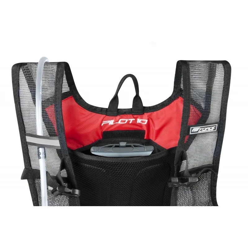 3. Rucsac Force Pilot 10L+2L rezervor, negru rosu Negru/Rosu