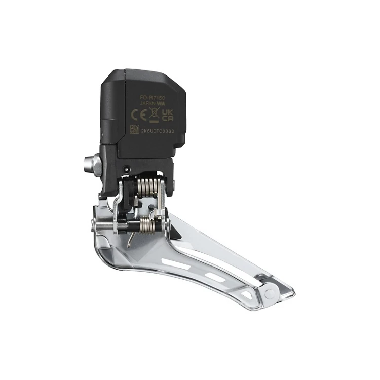 3. Schimbator fata Shimano 105 Di2 FD-R7150, 2x12 viteze, down-swing, brazed-on, unghi CS 61-66, pt 50-52T, CL 44.5mm