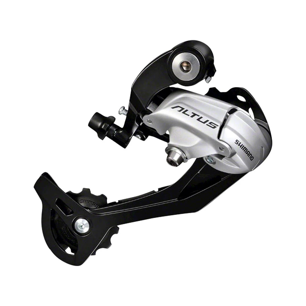 2. Schimbator spate Shimano Altus RD-M370-S-SGS, 9 Vit., Prindere Directa, Argintiu, Ambalat Ind.