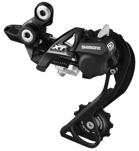 1. Schimbator spate Shimano Deore XT RD-M786-GS 10 vit Shadow Plus Prindere pe Ureche (Compatibil Direct Mount) Negru Patina medie (GS)