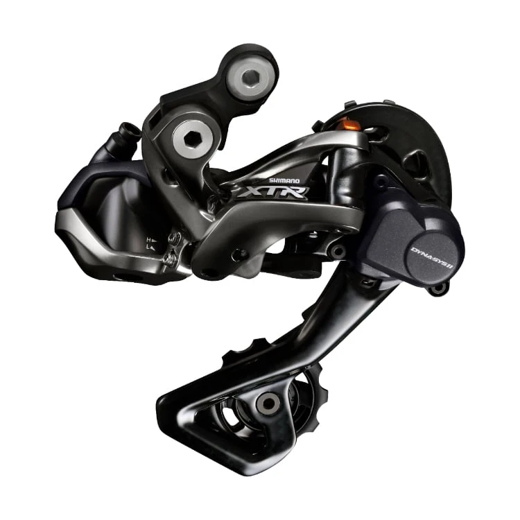 1. Schimbator spate Shimano XTR Di2 RD-M9050-GS 11 vit Shadow Plus Prindere pe Ureche (Compatibil Direct Mount) Patina medie (GS)