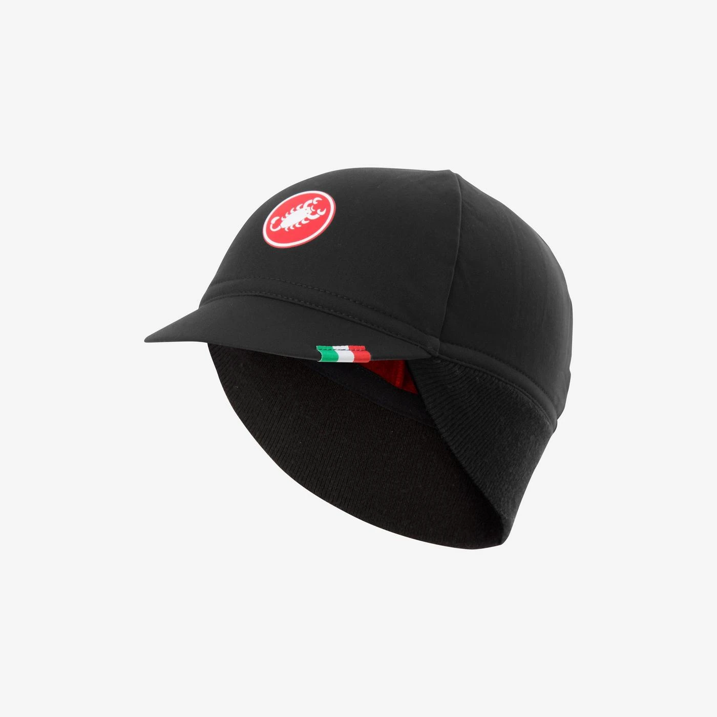 1. Sapca Castelli Difesa Thermal, unisex, negru rosu, UNI Negru/Rosu, UNI