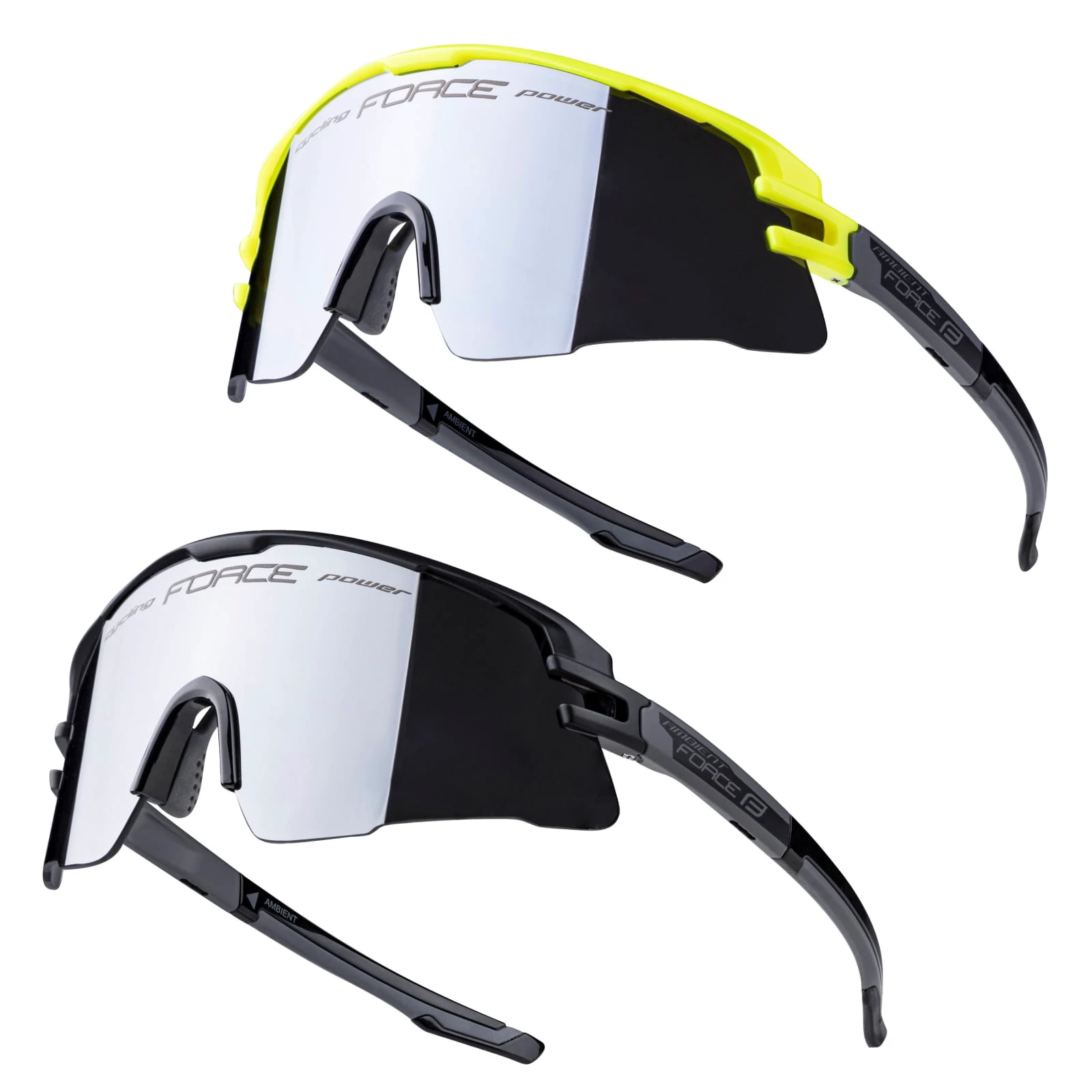 1. Set 2 perechi Ochelari Force Ambient negri lentile negre + transparente