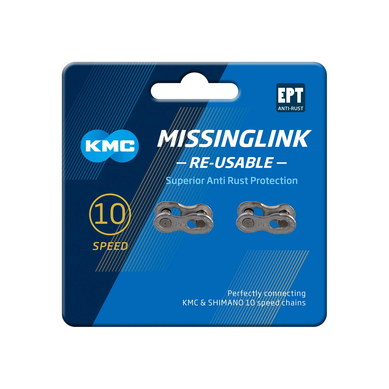 1. Set 2 zale rapide lant KMC MissingLink 10R EPT Silver 10 viteze