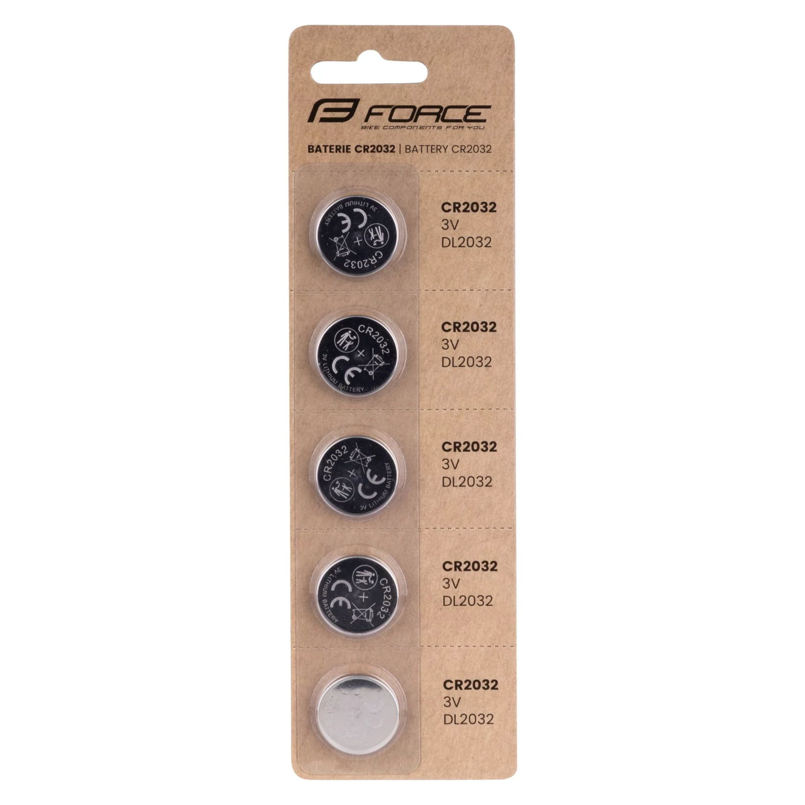 1. Set 5 baterii CR2032 Force Lithium, 3V