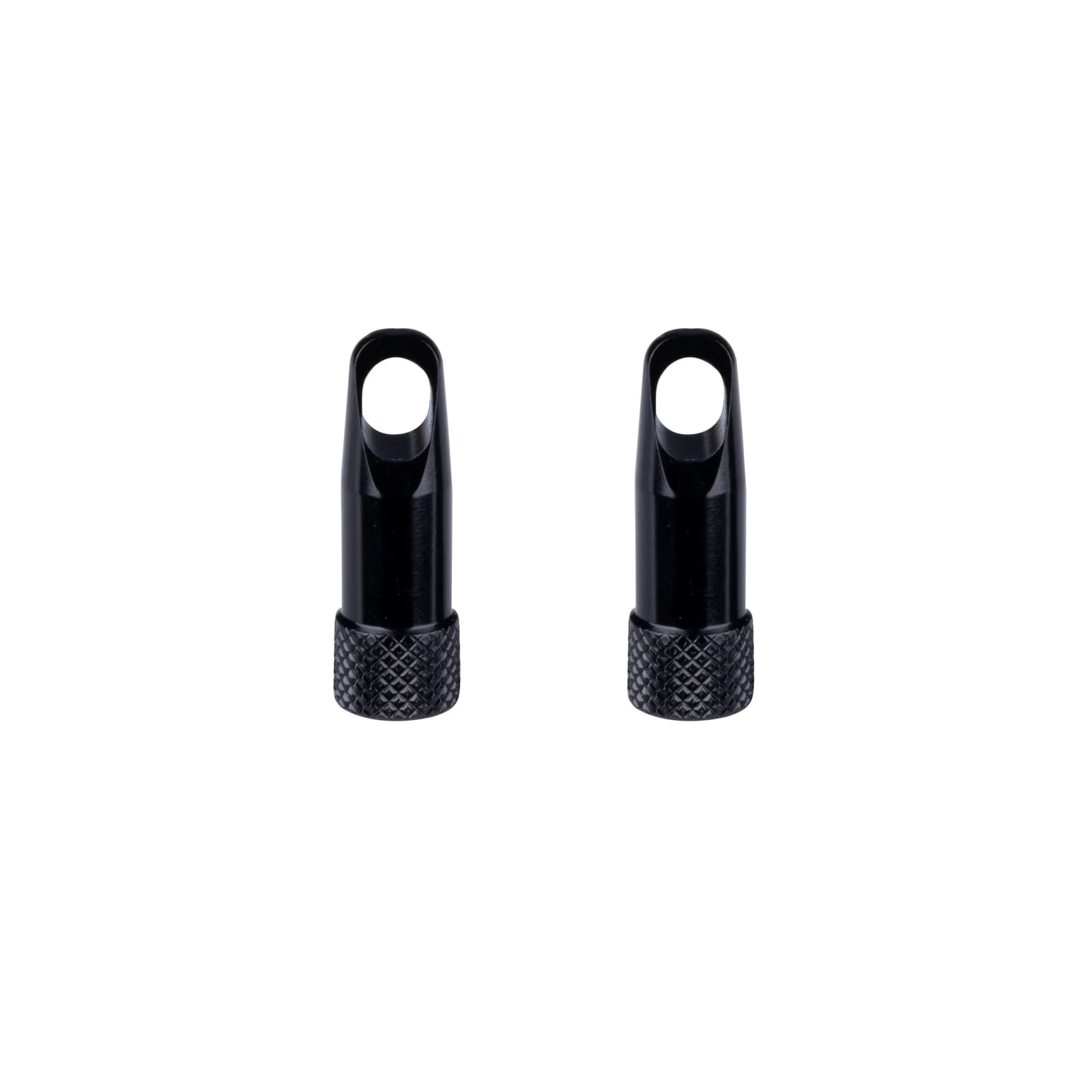 1. Set capacele ventil Presta cu cheita Force Aluminiu, negru Negru