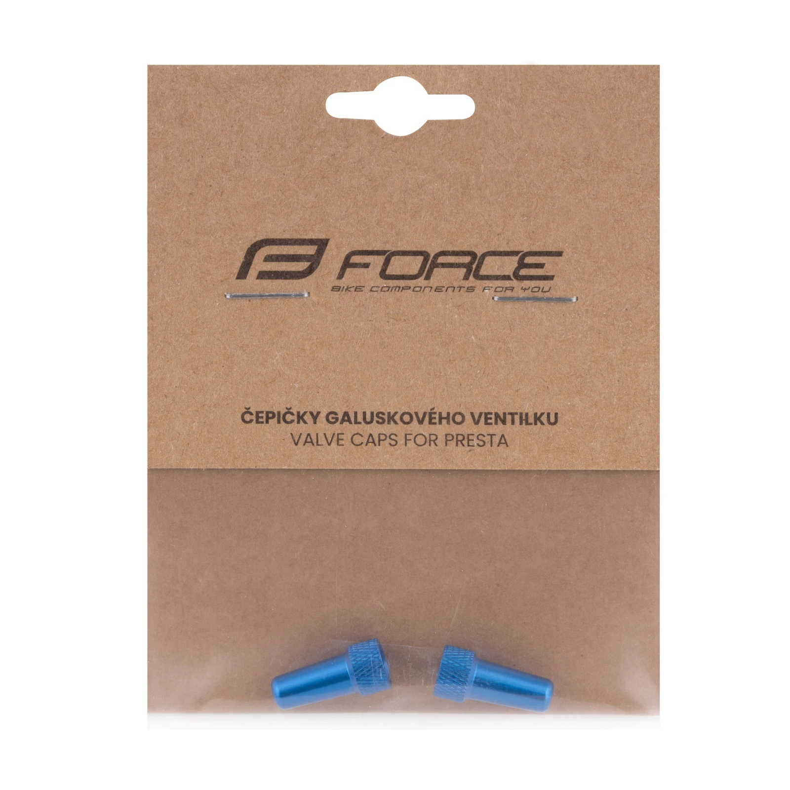2. Set capacele ventil Presta Force Aluminiu, albastru Albastru