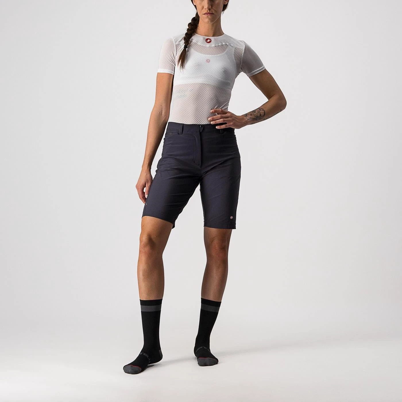 1. Short Castelli Unlimited W Baggy, de dama, Negru, L L, Negru