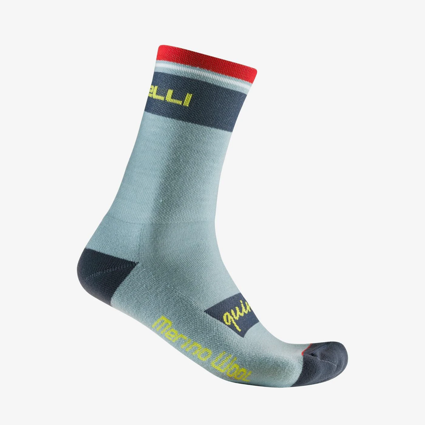 Sosete Castelli Quindici Soft Merino, verde defender, S M, 35-39 35-39, Verde - 110752
