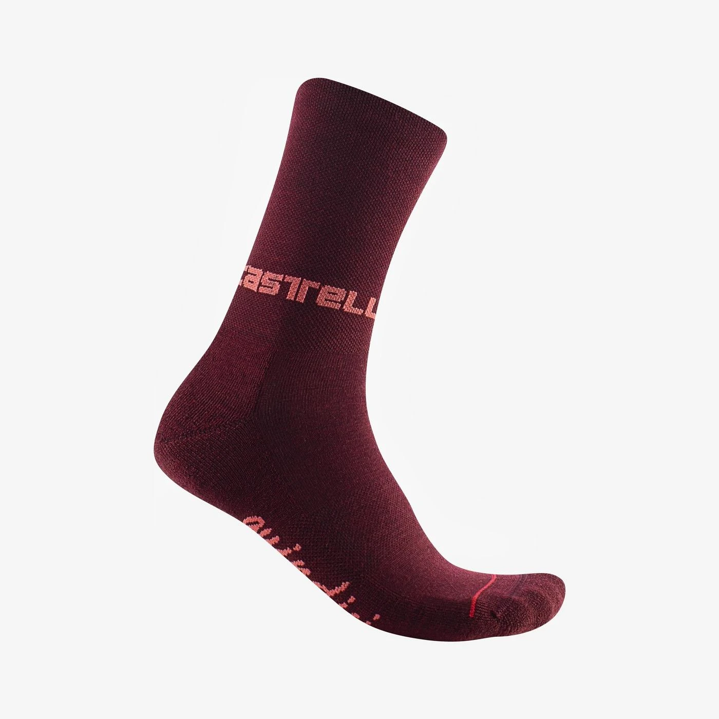 Sosete Castelli Quindici Soft Merino W, visiniu, L XL, 39-41 39-41, Visiniu - 107121