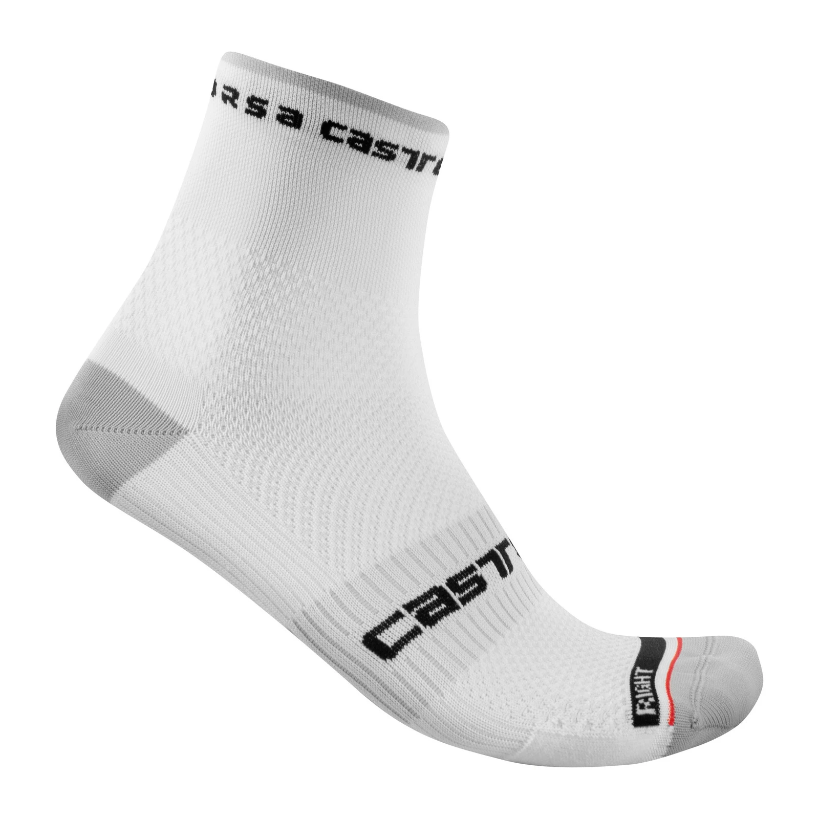 1. Sosete Castelli Rosso Corsa Pro 9 Albe XXL 44-47, Alb