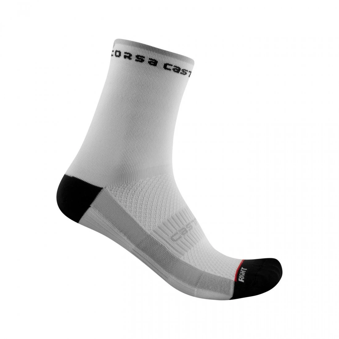 Sosete Castelli Rosso Corsa W 11, pentru femei, alb negru, S M, 35-38 Alb/Negru, 35-38 - 111066