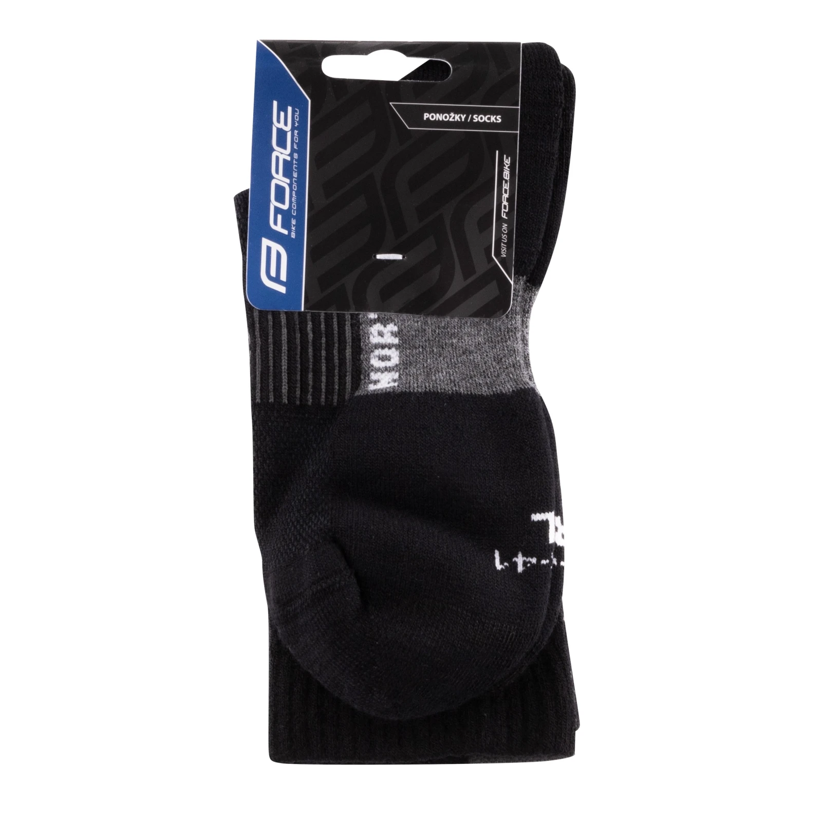 2. Sosete Force North black-grey L-XL 42-47 42-47, Negru/Antracit