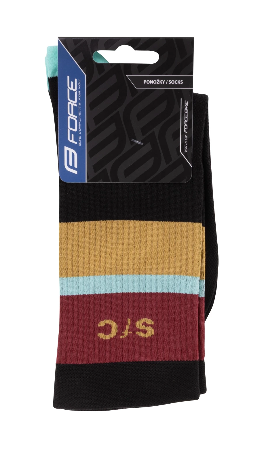4. Sosete Force Stripe long negre L-XL (42-46) Negru, 42-46