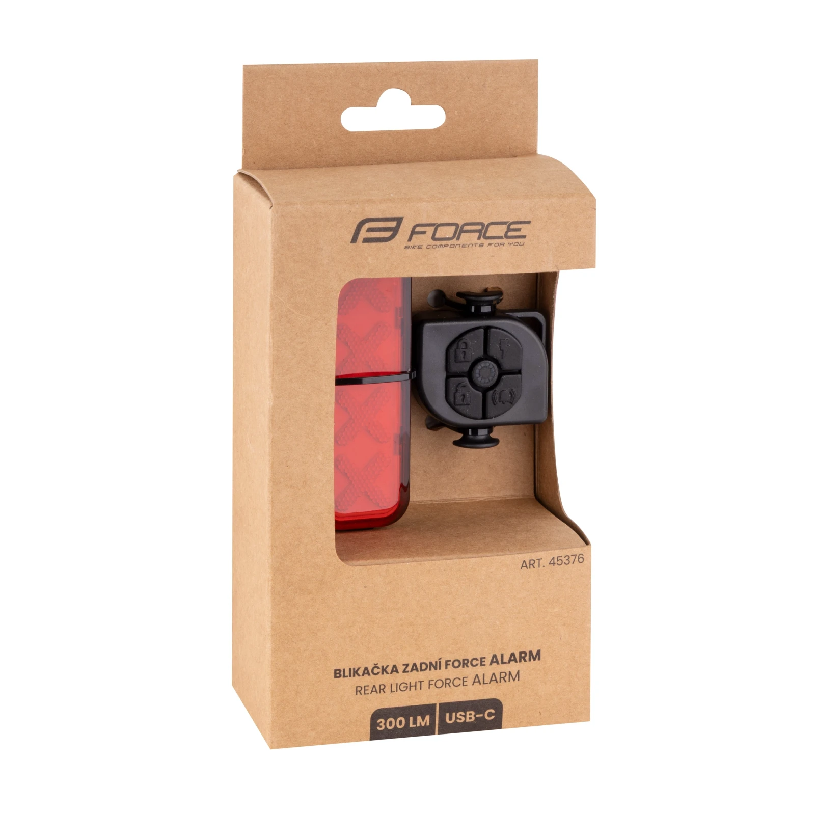8. Stop spate Force Alarm 300LM LED USB cu senzor si alarma