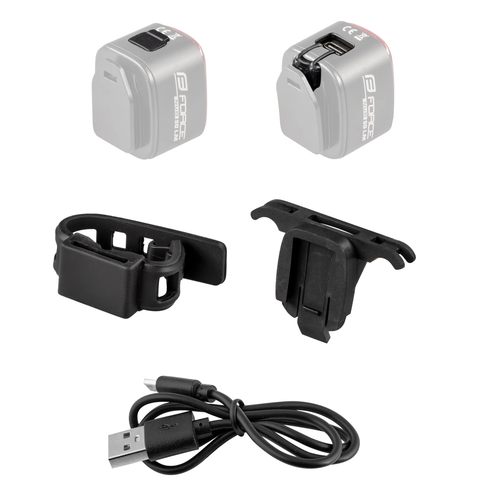 4. Stop spate Force Flea 70Lm, 1 Led, USB