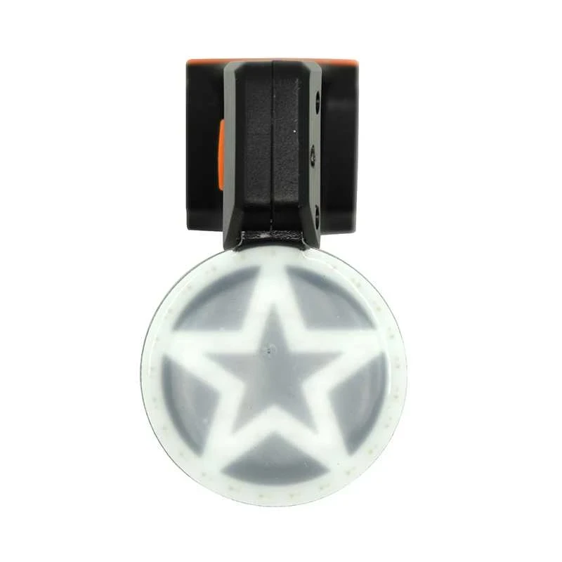 1. Lumina spate LED Bicycle Tail Lamp USB Stea, rezistent la apa