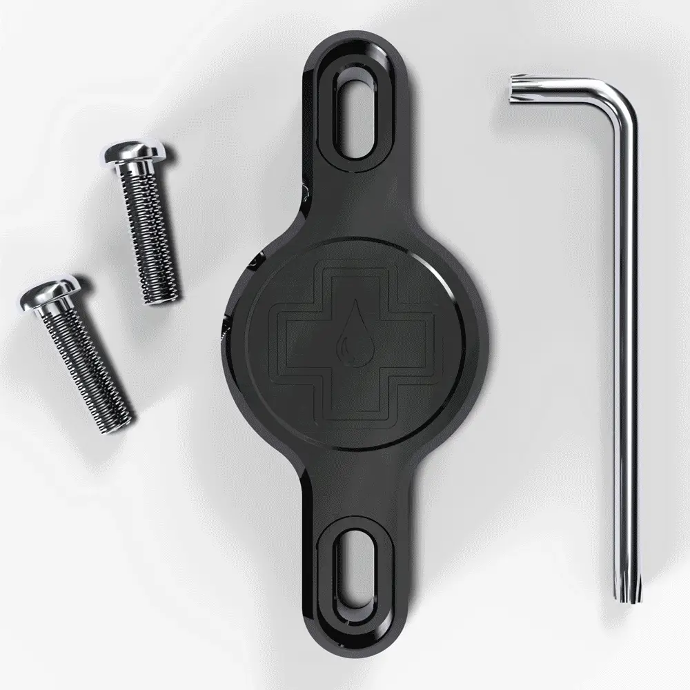 5. Suport Apple AirTag pentru cadru Muc-Off Secure Tag Holder V2 Negru Negru