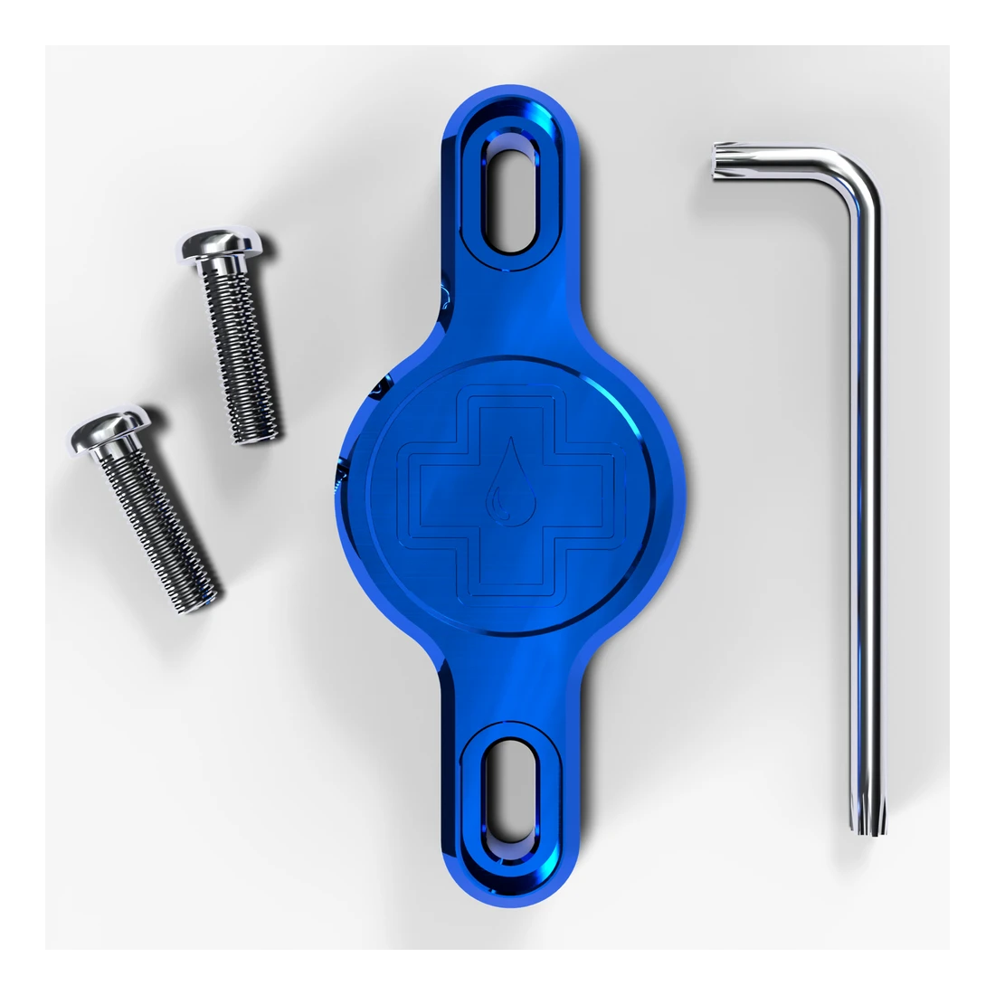 2. Suport Apple AirTag pentru cadru Muc-Off Secure Tag Holder V2 Albastru Albastru