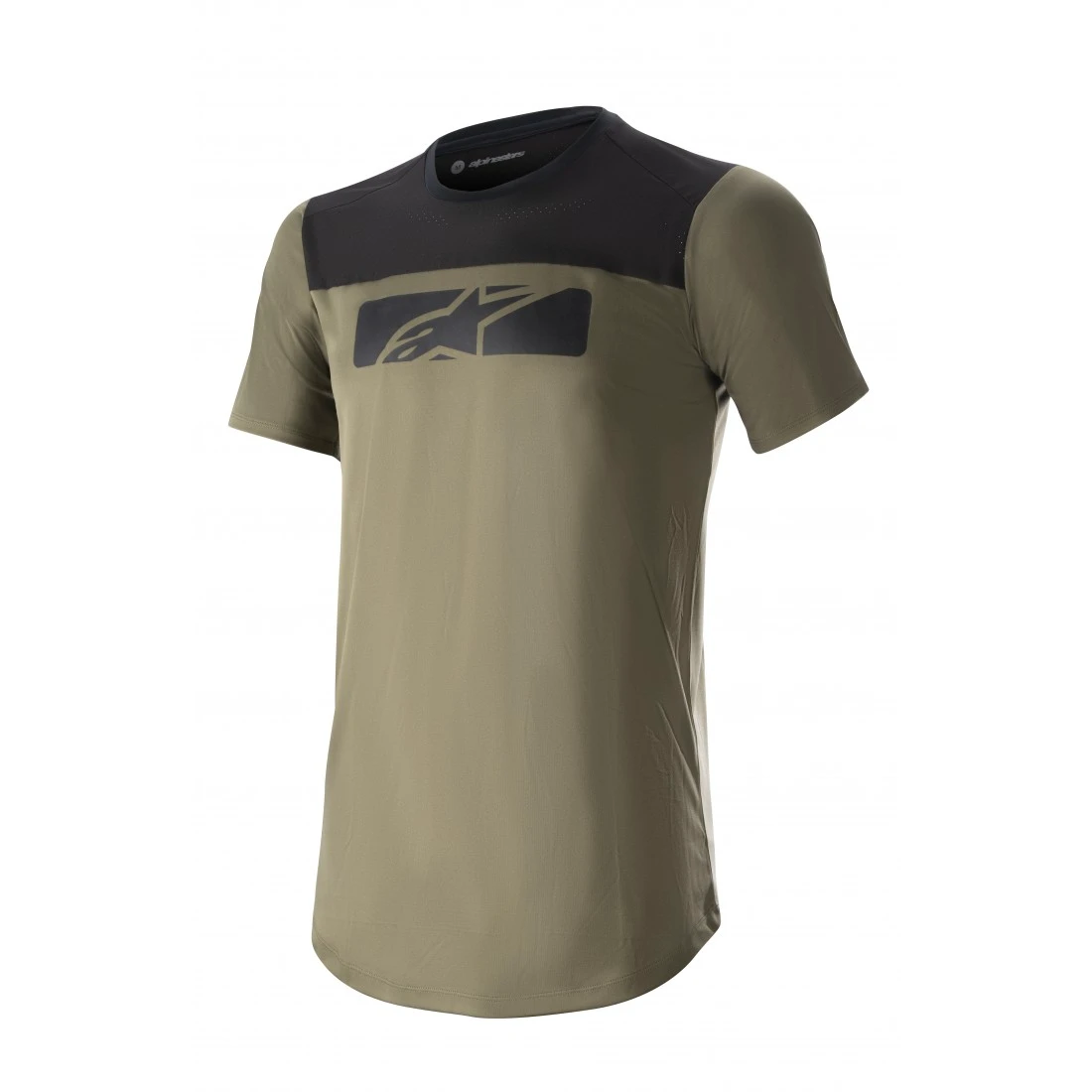 Tricou cu maneca scurta Alpinestars Drop 4.0 Olive L L, Kaki/Negru - 108528