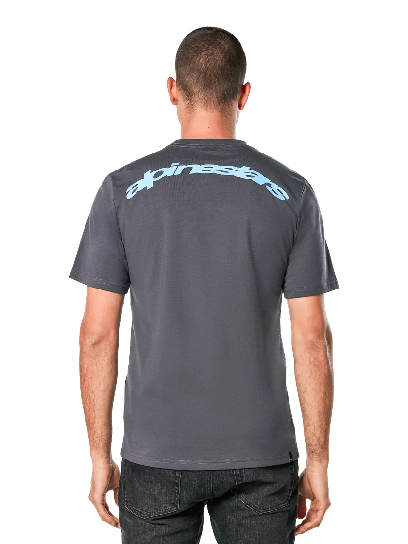 2. Tricou Alpinestars Horizon CSF Tee Charcoal S S, Antracit/Bleu
