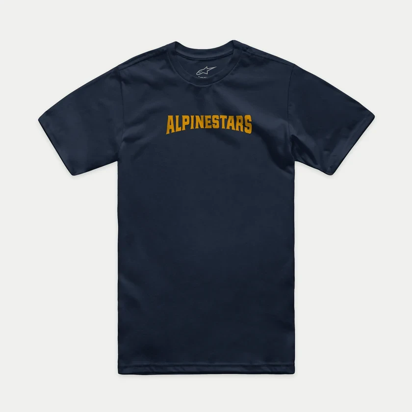 3. Tricou Alpinestars Stax CSF Tee Navy M M, Bleumarin/Portocaliu/Gri