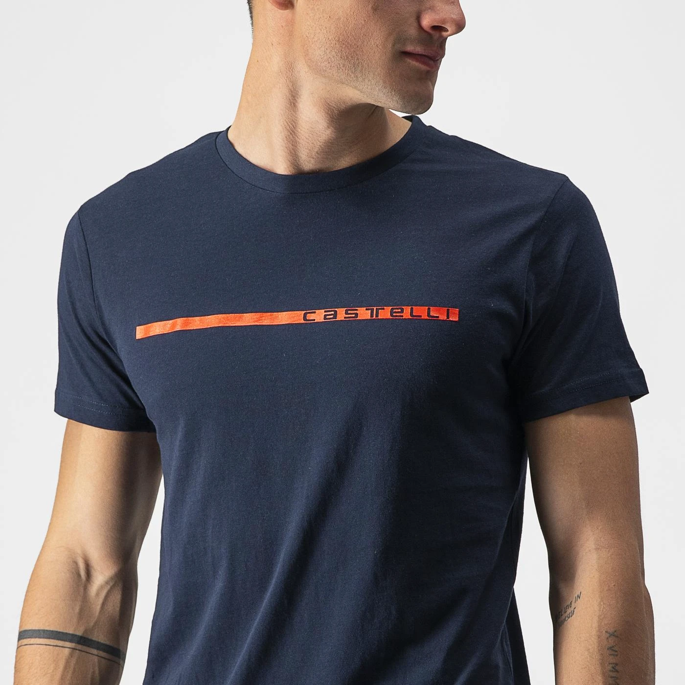 4. Tricou casual Castelli Ventaglio Tee, Bleumarin Rosu, XXL XXL, Bleumarin/Portocaliu