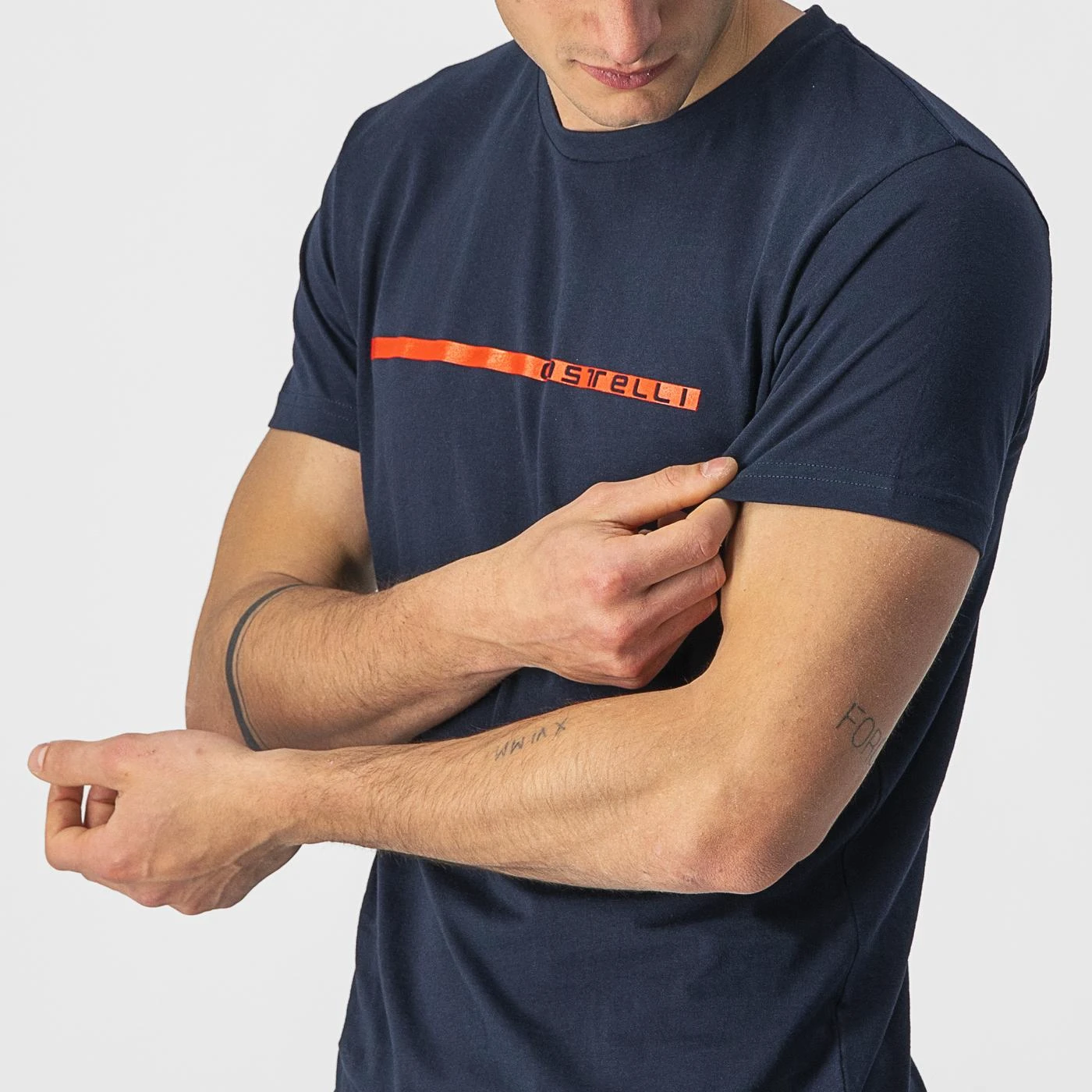 3. Tricou casual Castelli Ventaglio Tee, Bleumarin Rosu, XXL XXL, Bleumarin/Portocaliu