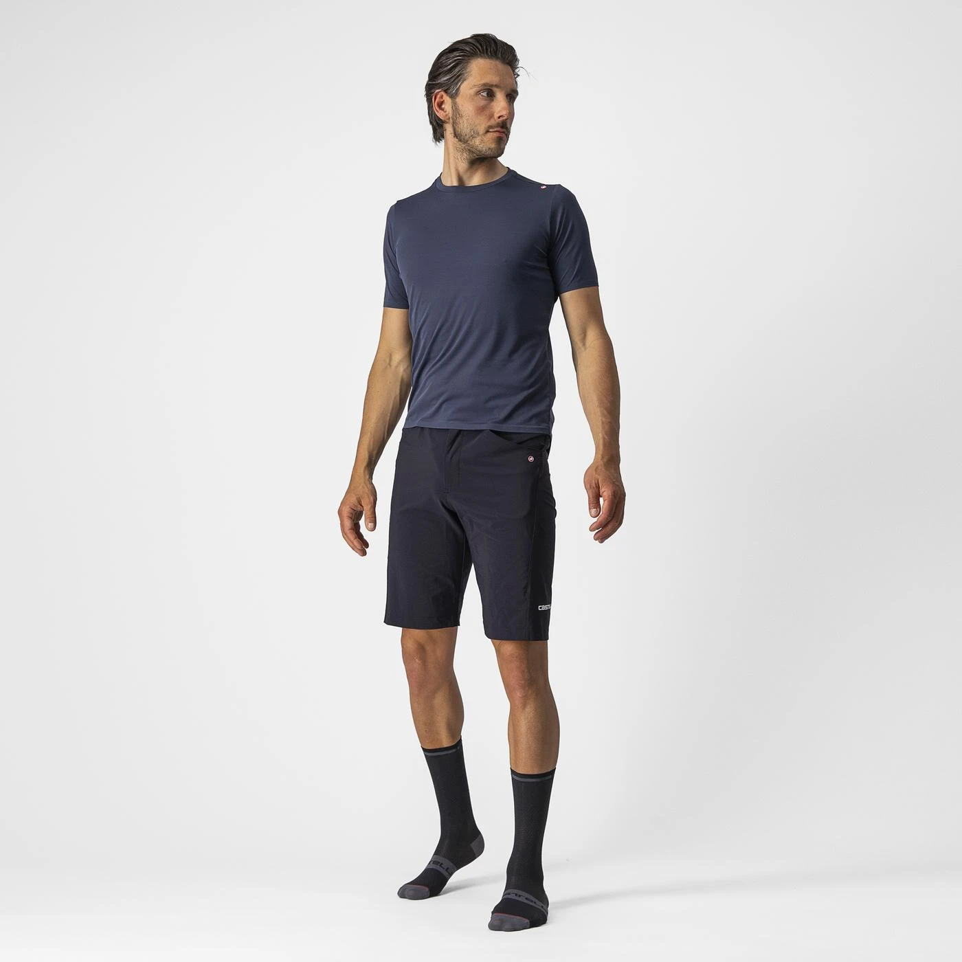 5. Tricou casual Castelli Tech 2 Tee, Bleumarin, L L, Bleumarin