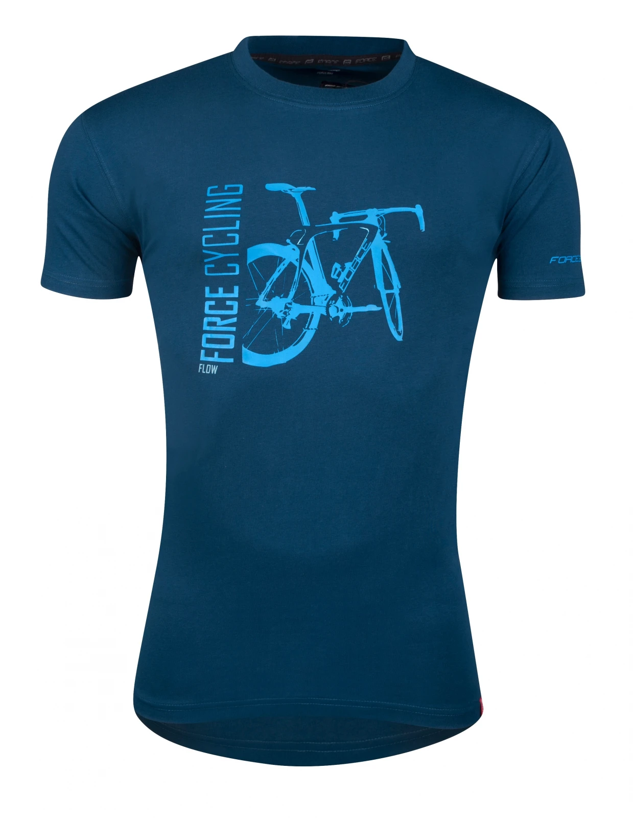 Tricou casual cu maneca scurta Force Flow Albastru XL XL, Albastru - 103669