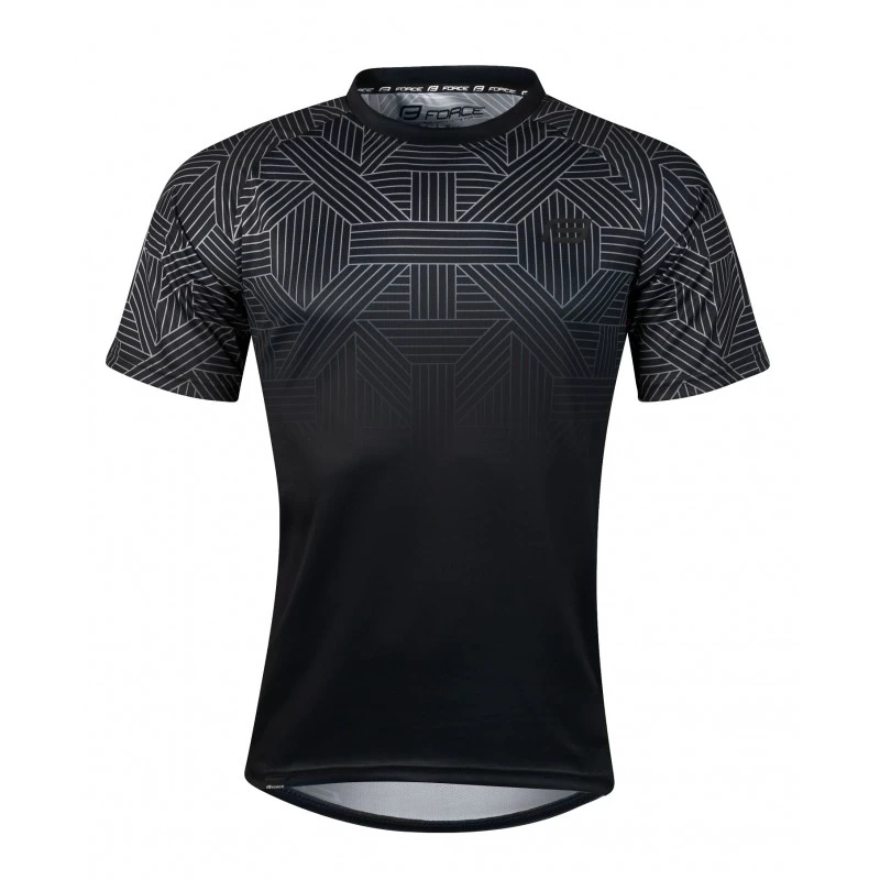 Tricou ciclism Force City, negru gri, L L, Negru - 105451