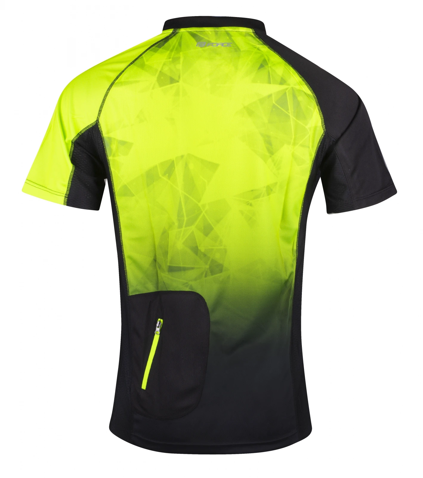 2. Tricou ciclism Force MTB Core, fluo negru, XS XS, Galben fluo/Negru