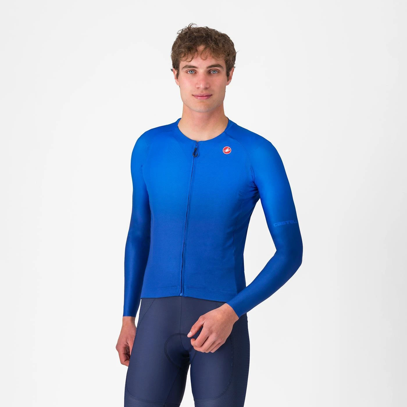 Tricou cu maneca lunga Castelli UPF LS, pentru barbati, albastru Italia, XS Albastru Italia, XS - 205928